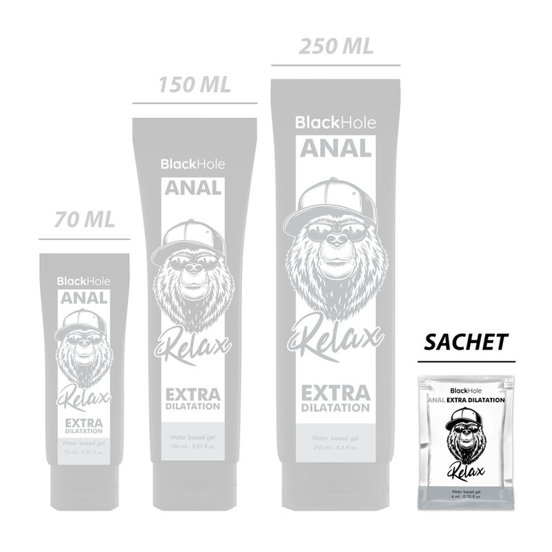 Black Hole - Gel Base Acqua Dilatazione Anale 6 Ml - BLACK HOLE - Monodose e Pocket | erosidea.com