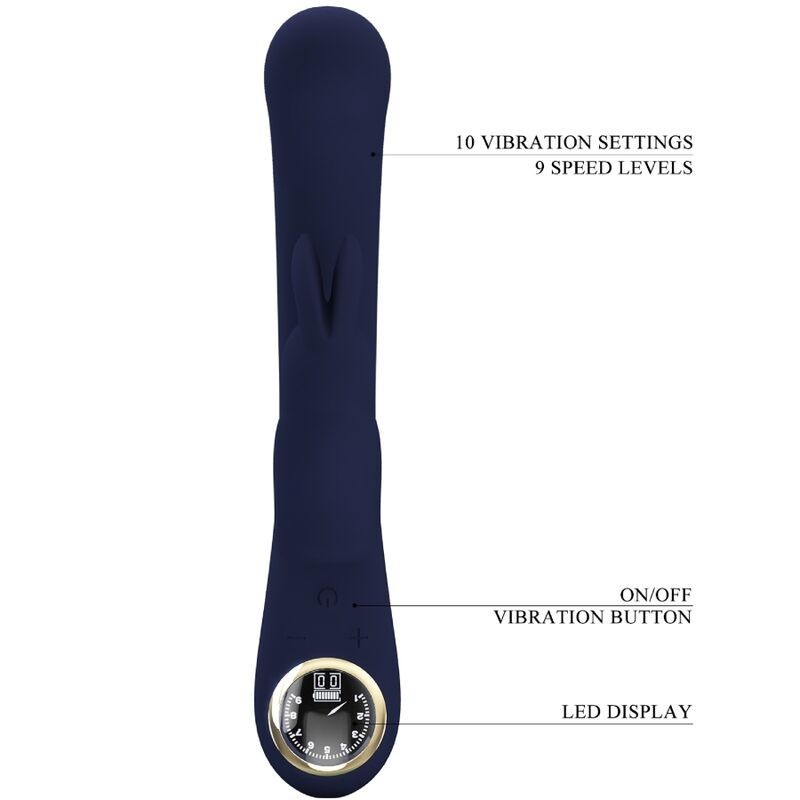 Pretty Love - Vibratore Lamar Rabbit E Punto G Blu - PRETTY LOVE LED - Vibratori Rabbit | erosidea.com
