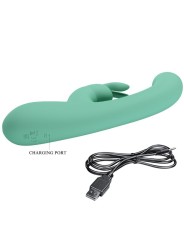 Vibratore Lamar Rabbit E Punto G Verde - PRETTY LOVE LED - Vibratori Rabbit | erosidea.com
