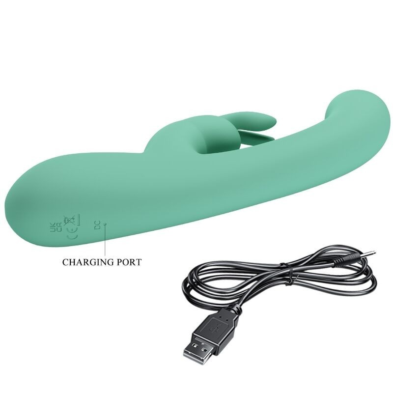 Vibratore Lamar Rabbit E Punto G Verde - PRETTY LOVE LED - Vibratori Rabbit | erosidea.com