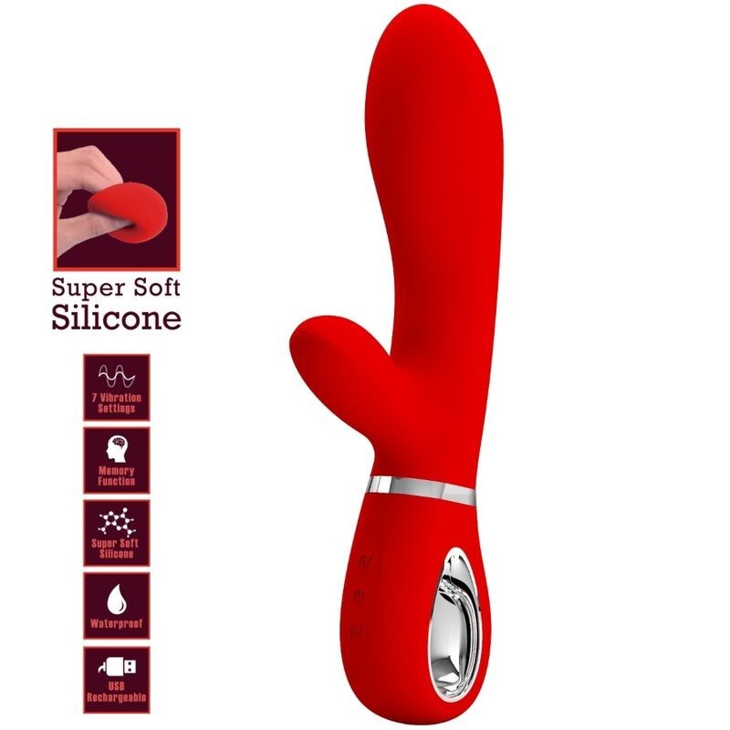 Pretty Love - Vibratore Multifunzione G-Spot Thomas Rosso - PRETTY LOVE FLIRTATION - Vibratori punto G | erosidea.com