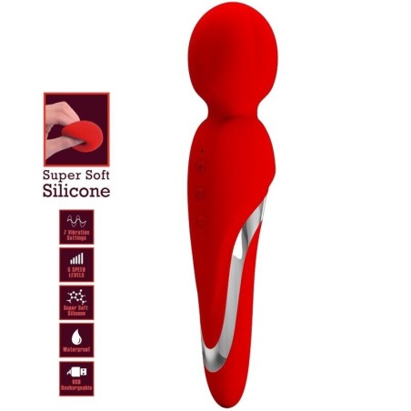 Wand Vibratore Walter Pretty Love Rosso - PRETTY LOVE FLIRTATION - Magic Wand | erosidea.com