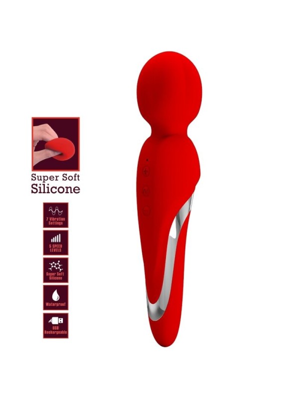 Wand Vibratore Walter Pretty Love Rosso - PRETTY LOVE FLIRTATION - Magic Wand | erosidea.com
