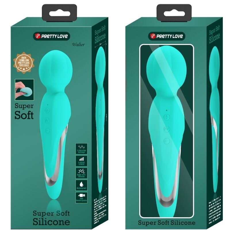 Wand Vibrante Walter Verde Acqua - PRETTY LOVE FLIRTATION - Magic Wand | erosidea.com