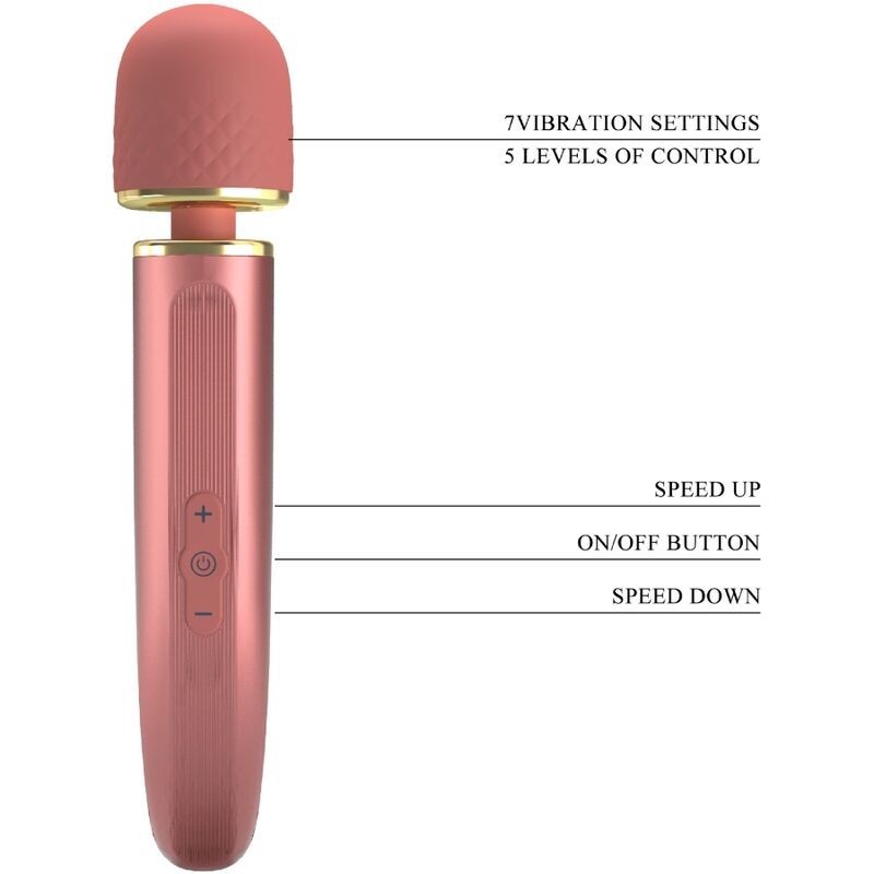 Massaggiatore 7 Modalit Di Vibrazione Rosa - PRETTY LOVE SMART - Magic Wand | erosidea.com