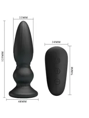 Vibratore Plug Anale Con Telecomando Nero - MR PLAY - Plug e Catene Anali | erosidea.com