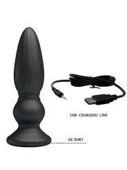 Vibratore Plug Anale Con Telecomando Nero - MR PLAY - Plug e Catene Anali | erosidea.com