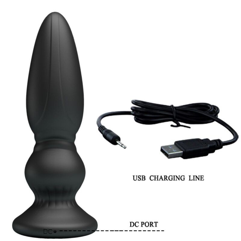 Vibratore Plug Anale Con Telecomando Nero - MR PLAY - Plug e Catene Anali | erosidea.com