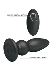 Vibratore Plug Anale Con Telecomando Nero - MR PLAY - Plug e Catene Anali | erosidea.com