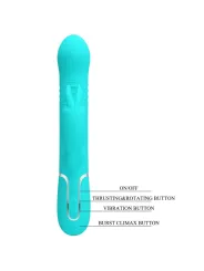 Vibratore Perle Coale Rabbit Verde Acqua - PRETTY LOVE FLIRTATION - Vibratori punto G | erosidea.com