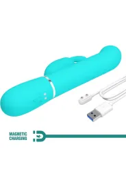 Vibratore Perle Coale Rabbit Verde Acqua - PRETTY LOVE FLIRTATION - Vibratori punto G | erosidea.com