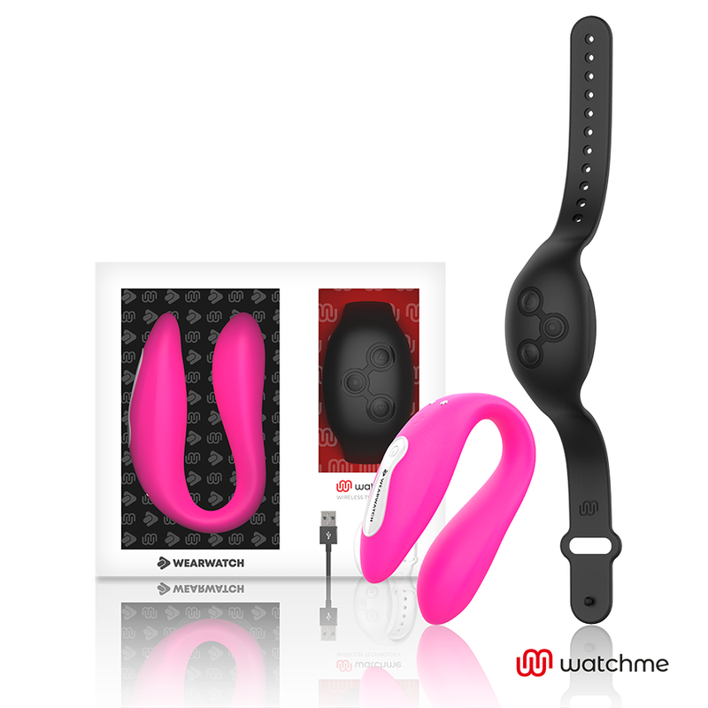 VIBRATORE WEARWATCH WATCHME DOPPIA TECNOLOGIA FUCSIA/AZABACHE - WEARWATCH - Vibratori per coppia | erosidea.com