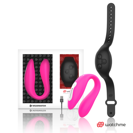VIBRATORE WEARWATCH WATCHME DOPPIA TECNOLOGIA FUCSIA/AZABACHE - WEARWATCH - Vibratori per coppia | erosidea.com