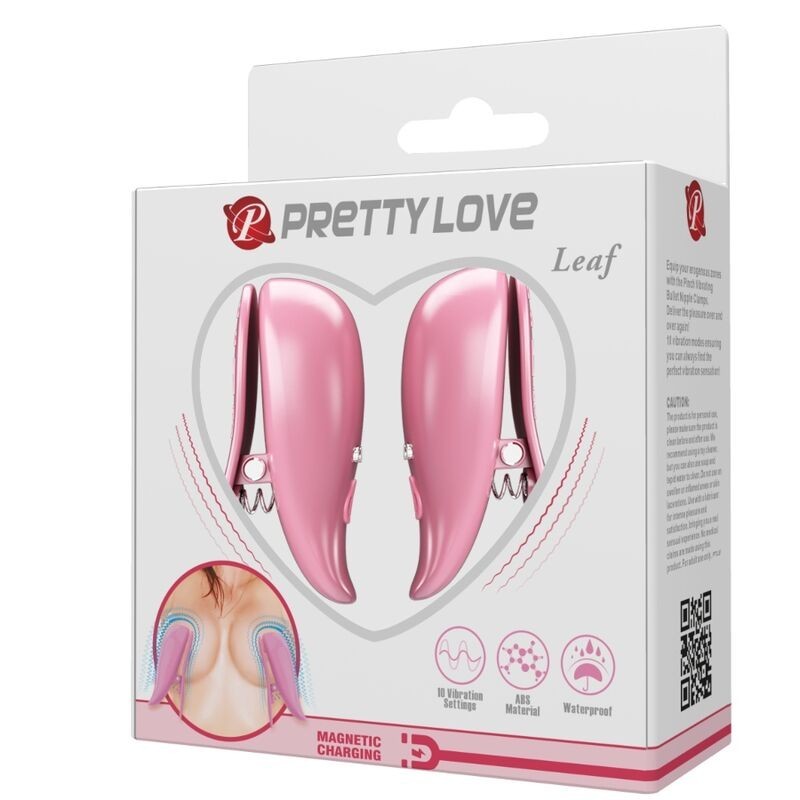 Pinze Per Capezzetti Vibranti Foglia Rosa - PRETTY LOVE FLIRTATION - Pinzette Capezzoli | erosidea.com