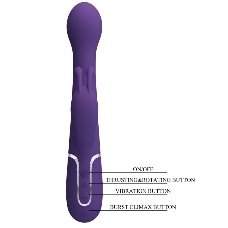 Vibratore Dejon Rabbit 3 In 1 Multifunzione Viola - PRETTY LOVE FLIRTATION - Vibratori Rabbit | erosidea.com
