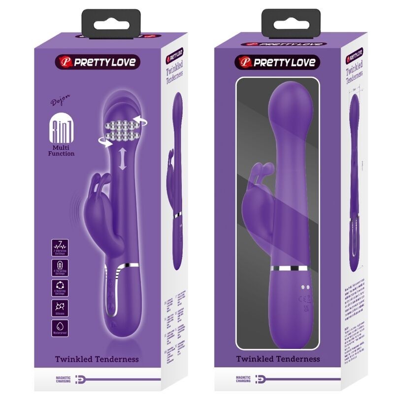 Vibratore Dejon Rabbit 3 In 1 Multifunzione Viola - PRETTY LOVE FLIRTATION - Vibratori Rabbit | erosidea.com