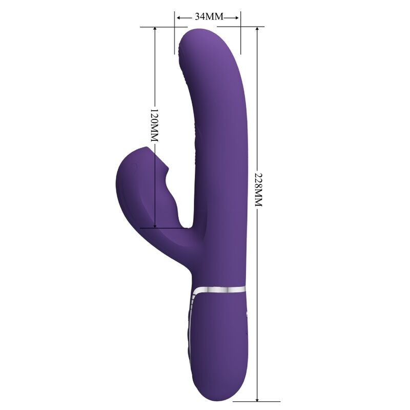 Vibratore Perlita G-Spot 3 In 1 Multifunzione Viola - PRETTY LOVE FLIRTATION - Vibratori Rabbit | erosidea.com
