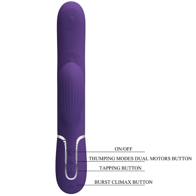 Vibratore Perlita G-Spot 3 In 1 Multifunzione Viola - PRETTY LOVE FLIRTATION - Vibratori Rabbit | erosidea.com