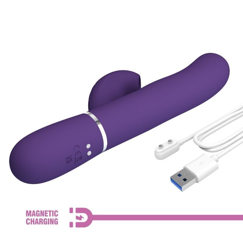 Vibratore Perlita G-Spot 3 In 1 Multifunzione Viola - PRETTY LOVE FLIRTATION - Vibratori Rabbit | erosidea.com