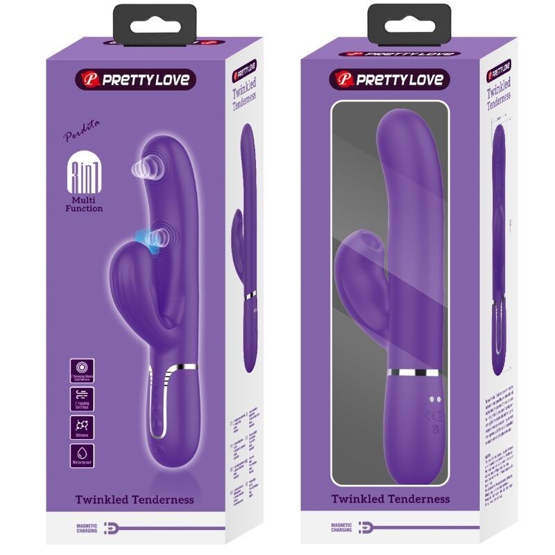 Vibratore Perlita G-Spot 3 In 1 Multifunzione Viola - PRETTY LOVE FLIRTATION - Vibratori Rabbit | erosidea.com