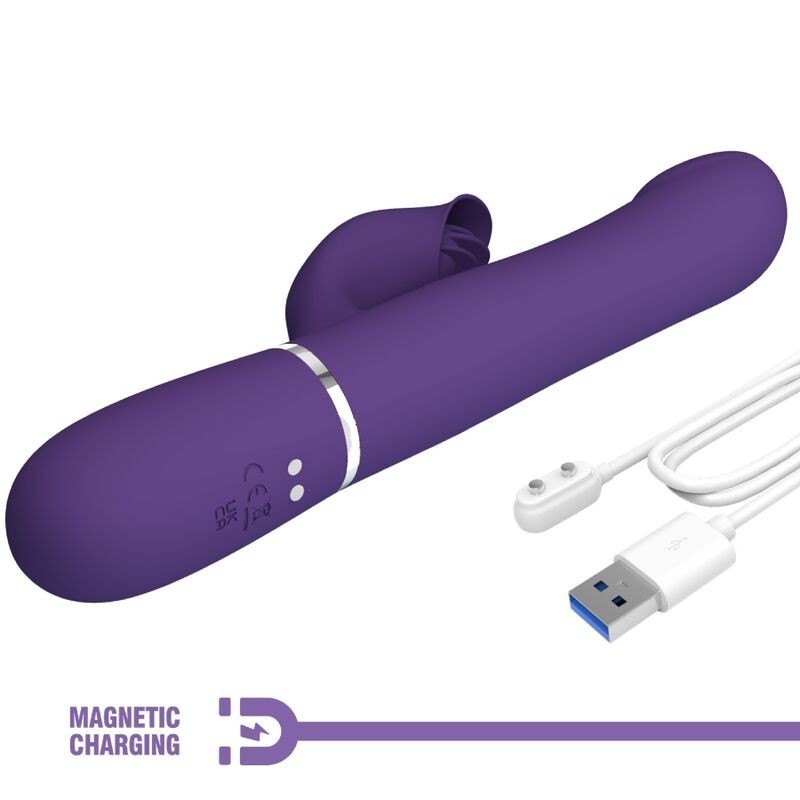 Pretty Love - Zalin Perle Vibratore Rabbit 4 En 1 Viola - PRETTY LOVE FLIRTATION - Vibratori Rabbit | erosidea.com