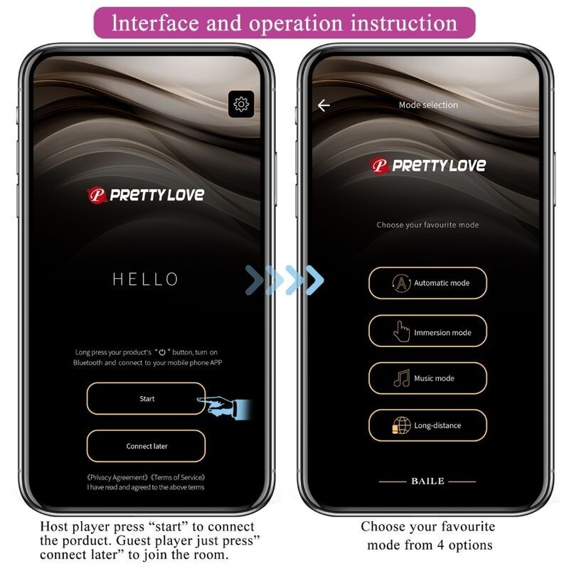 Vibratore Pretty Love Hector Remote Control - PRETTY LOVE FLIRTATION - Vibratori con App | erosidea.com