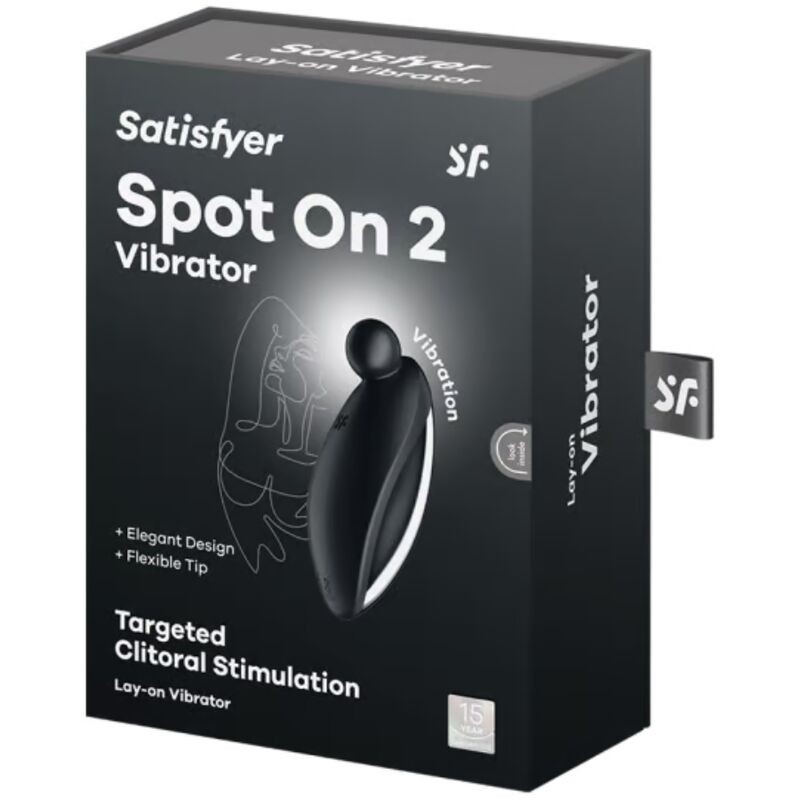 Vibratore Spot On 2 Lay-On Nero - SATISFYER VIBRATOR - Vibratori punto G | erosidea.com