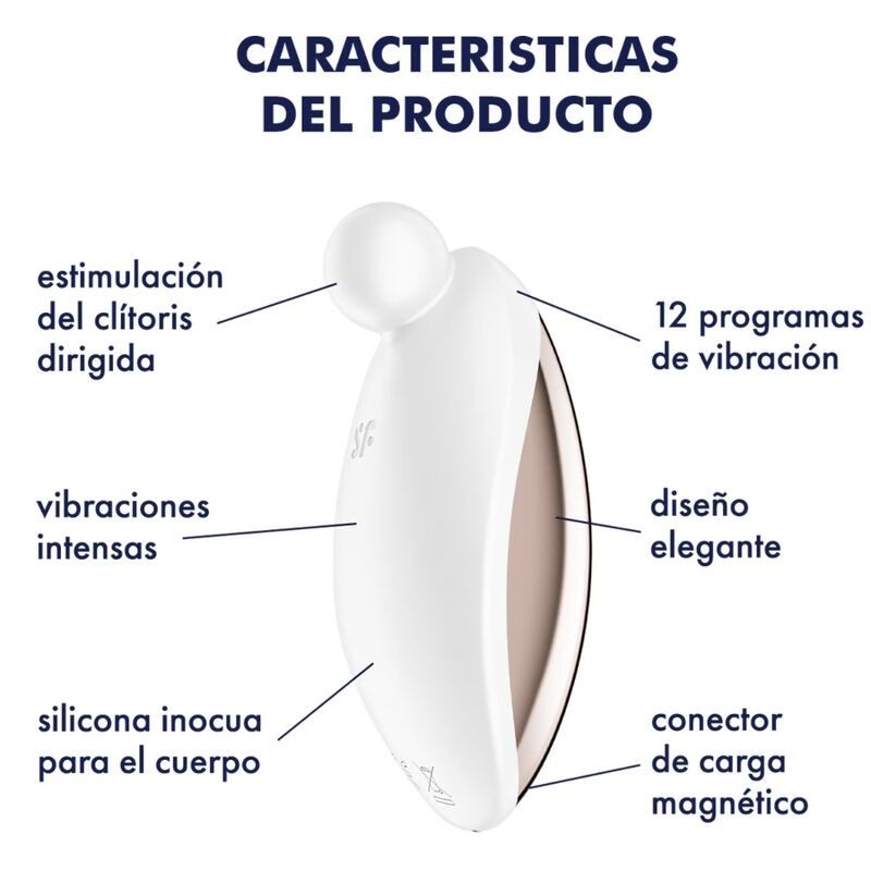 Spot On 2 Vibratore Lay-On Bianco - SATISFYER VIBRATOR - Vibratori punto G | erosidea.com