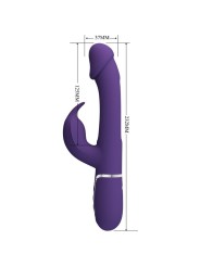 Vibratore Multifunzione Kampas Rabbit 3 In 1 Con Lingua Viola - PRETTY LOVE FLIRTATION - Vibratori Rabbit | erosidea.com