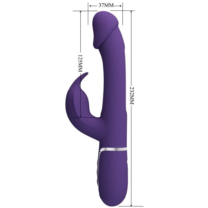 Vibratore Multifunzione Kampas Rabbit 3 In 1 Con Lingua Viola - PRETTY LOVE FLIRTATION - Vibratori Rabbit | erosidea.com