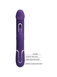 Vibratore Multifunzione Kampas Rabbit 3 In 1 Con Lingua Viola - PRETTY LOVE FLIRTATION - Vibratori Rabbit | erosidea.com