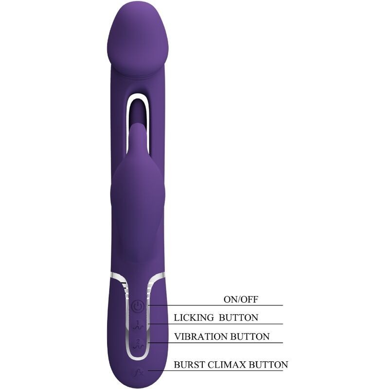 Vibratore Multifunzione Kampas Rabbit 3 In 1 Con Lingua Viola - PRETTY LOVE FLIRTATION - Vibratori Rabbit | erosidea.com