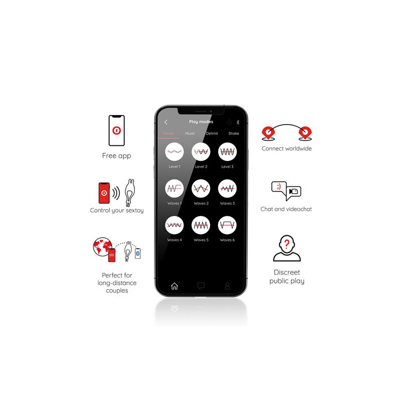 Vibratore Oninder Anello Regolabile Ricaricabile Pampa Con Stimolatore Clitoride Con App Gratuita - - Anelli Fallici | erosidea.com
