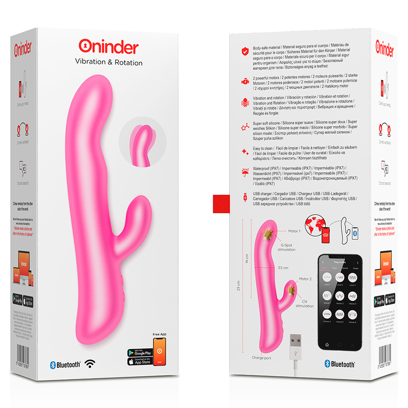 Oninder - Oslo Vibrazione E Rotazione Rosa - App Gratuita - ONINDER - Vibratori con App | erosidea.com