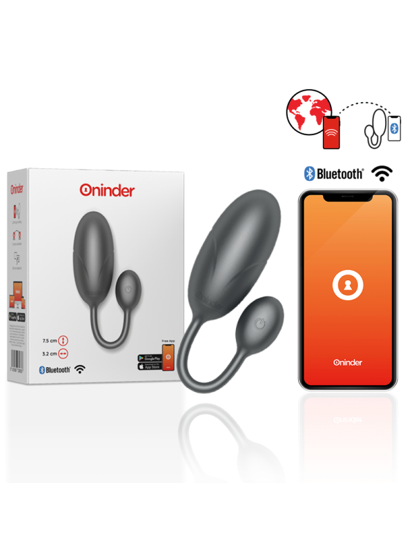 Oninder - Uovo Vibrante Tokyo Nero 75 X 32 Cm App Gratuita - ONINDER - Vibratori con App | erosidea.com