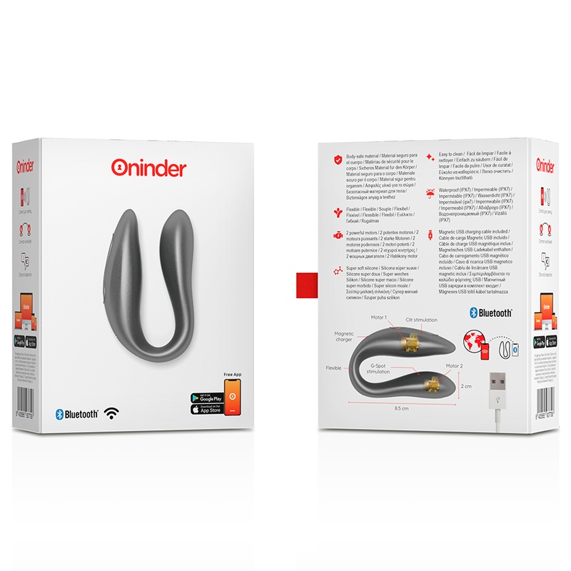 Oninder - Stimolatore Del Punto G E Del Clitoride Lisboa Nero - App Gratuita - ONINDER - Vibratori con App | erosidea.com