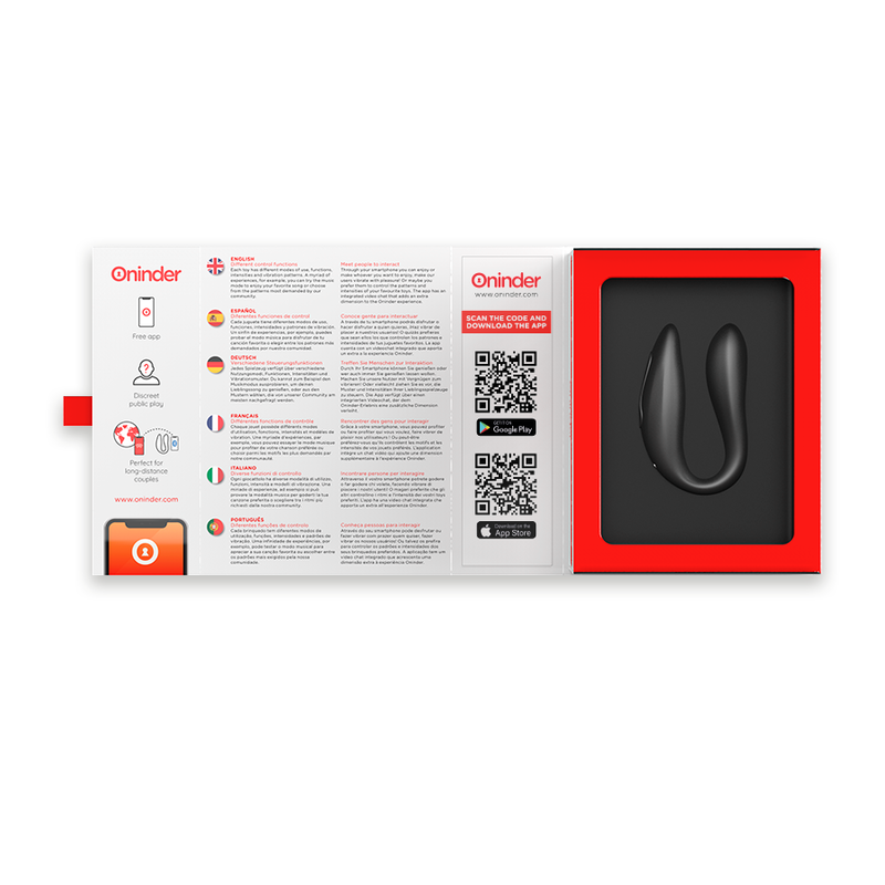Oninder - Stimolatore Del Punto G E Del Clitoride Lisboa Nero - App Gratuita - ONINDER - Vibratori con App | erosidea.com