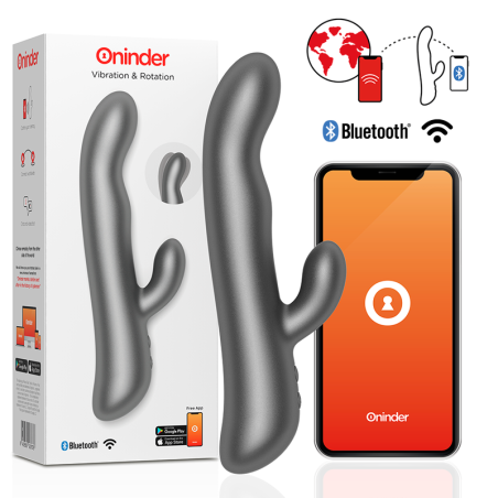 Oninder - Vibrazione E Rotazione Oslo Nero - App Gratuita - ONINDER - Vibratori con App | erosidea.com