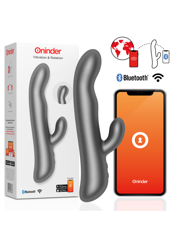 Oninder - Vibrazione E Rotazione Oslo Nero - App Gratuita - ONINDER - Vibratori con App | erosidea.com