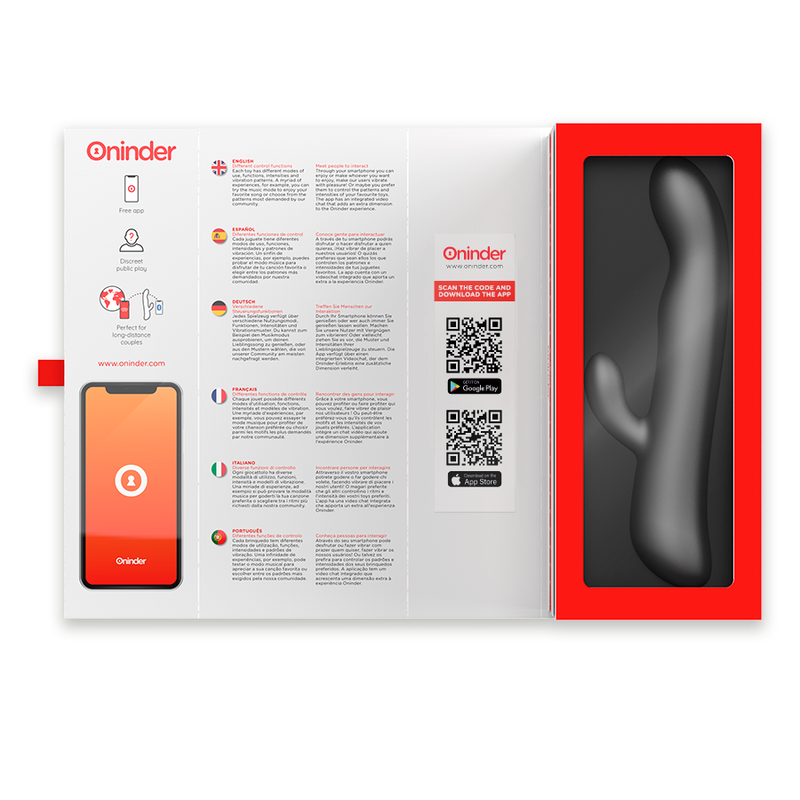 Oninder - Vibrazione E Rotazione Oslo Nero - App Gratuita - ONINDER - Vibratori con App | erosidea.com