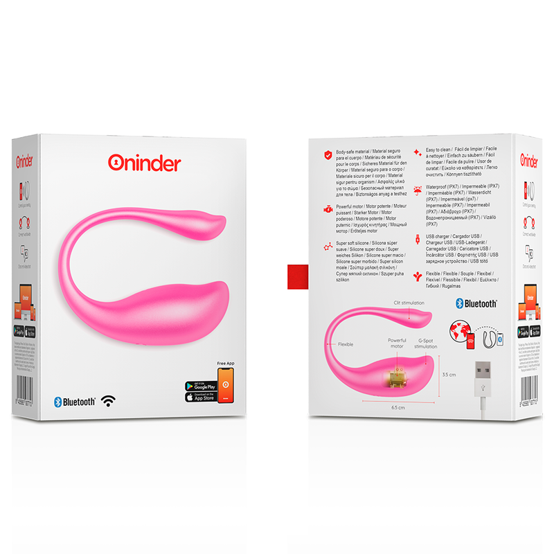 Oninder - Uovo Vibrante Nairobi Rosa - App Gratuita - ONINDER - Vibratori con App | erosidea.com