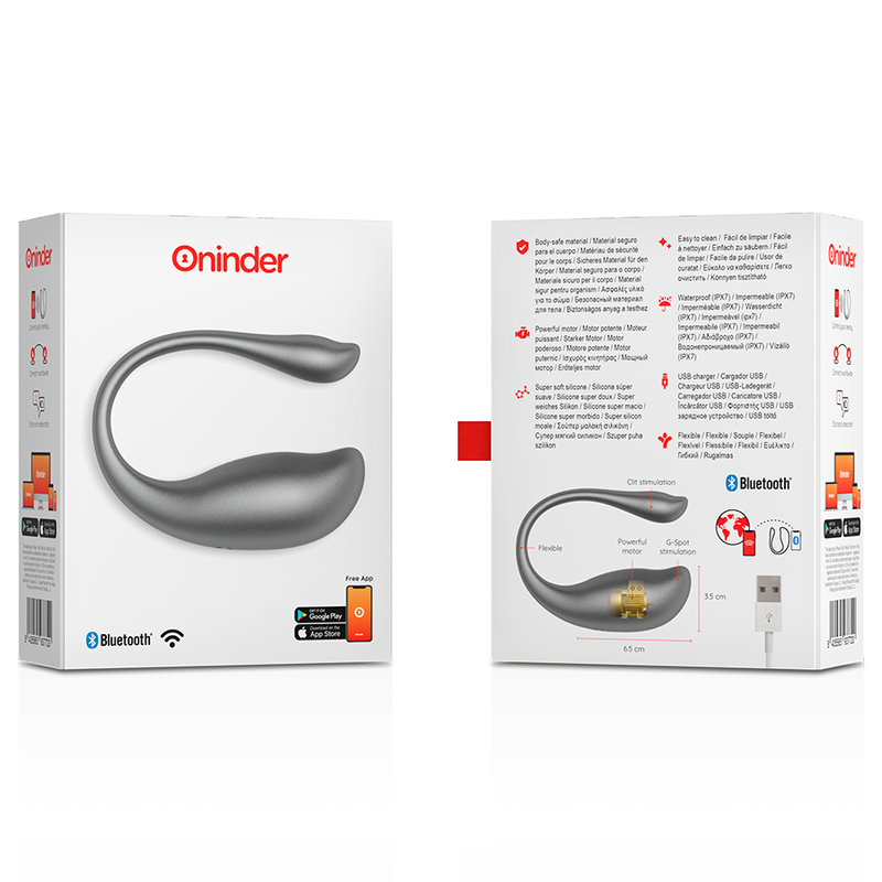 Oninder - Uovo Vibrante Nairobi Nero - App Gratuita - ONINDER - Vibratori con App | erosidea.com
