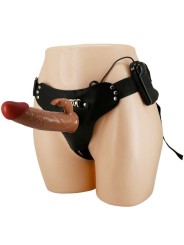 Marion Harness Slip Universale Con Dildo Vibrante 19 Cm Marrone - PRETTY LOVE - Strap-on e Imbracature | erosidea.com