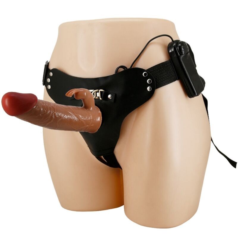 Marion Harness Slip Universale Con Dildo Vibrante 19 Cm Marrone - PRETTY LOVE - Strap-on e Imbracature | erosidea.com