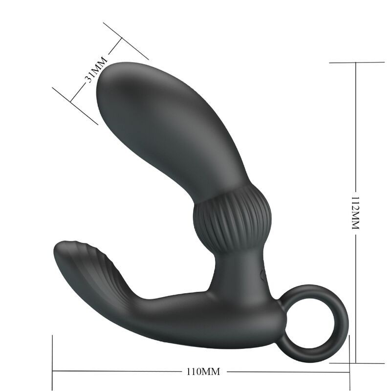 Vibratore Cayla Anale Massaggiatore Nero - PRETTY LOVE - Plug e Catene Anali | erosidea.com