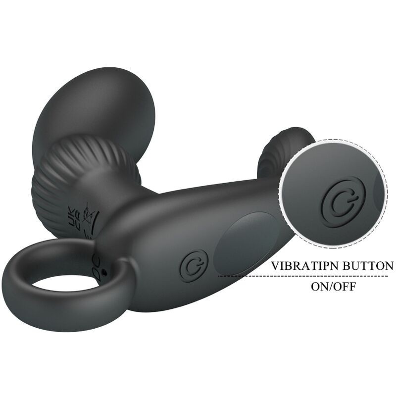 Vibratore Cayla Anale Massaggiatore Nero - PRETTY LOVE - Plug e Catene Anali | erosidea.com