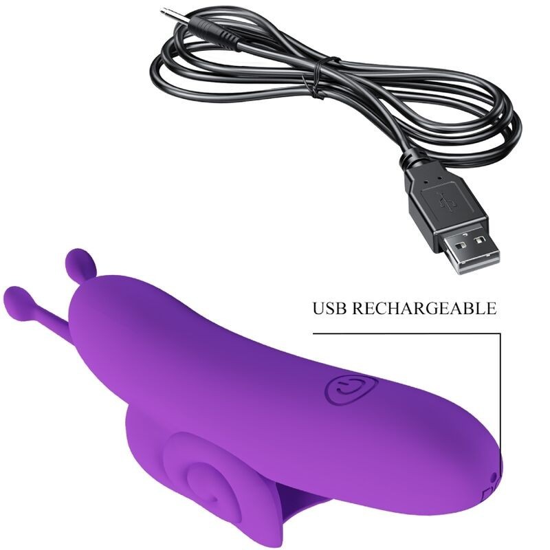 Snail Potente Stimolatore Delle Dita Viola - PRETTY LOVE - Stimolatori | erosidea.com