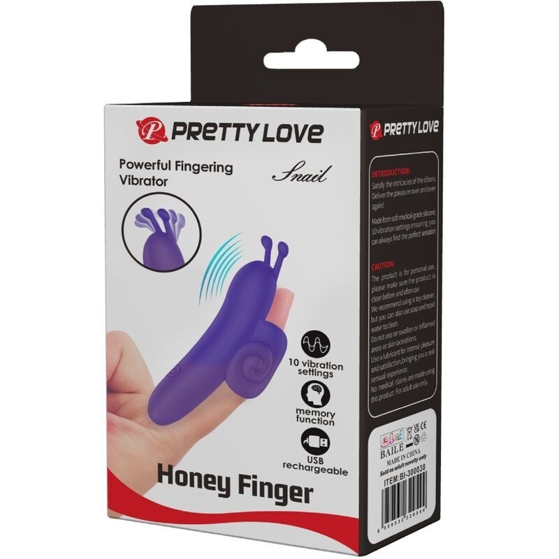 Snail Potente Stimolatore Delle Dita Viola - PRETTY LOVE - Stimolatori | erosidea.com