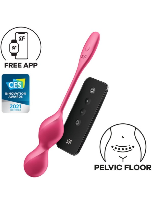 Love Birds 2 Sfere Kegel Vibranti + App Gratuita - SATISFYER BALLS - Vibratori con App | erosidea.com
