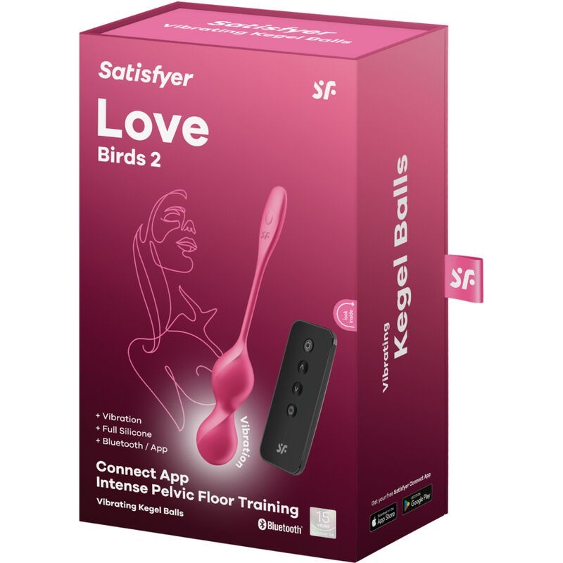 Love Birds 2 Sfere Kegel Vibranti + App Gratuita - SATISFYER BALLS - Vibratori con App | erosidea.com